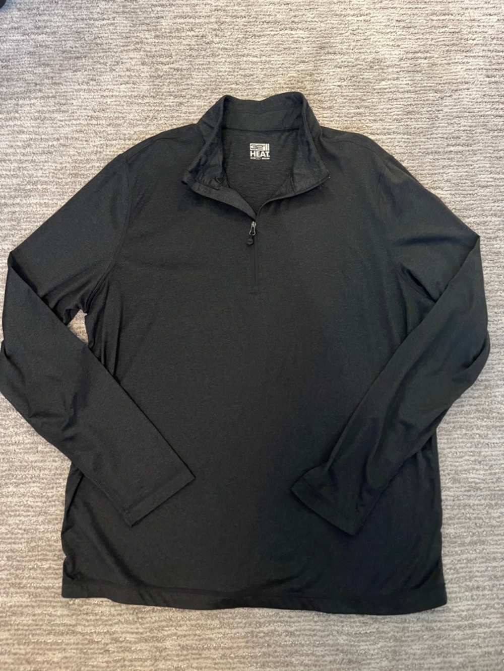 32 Degrees Heat Black/ heather gray  Men’s Quarter-Zip Pullover size L